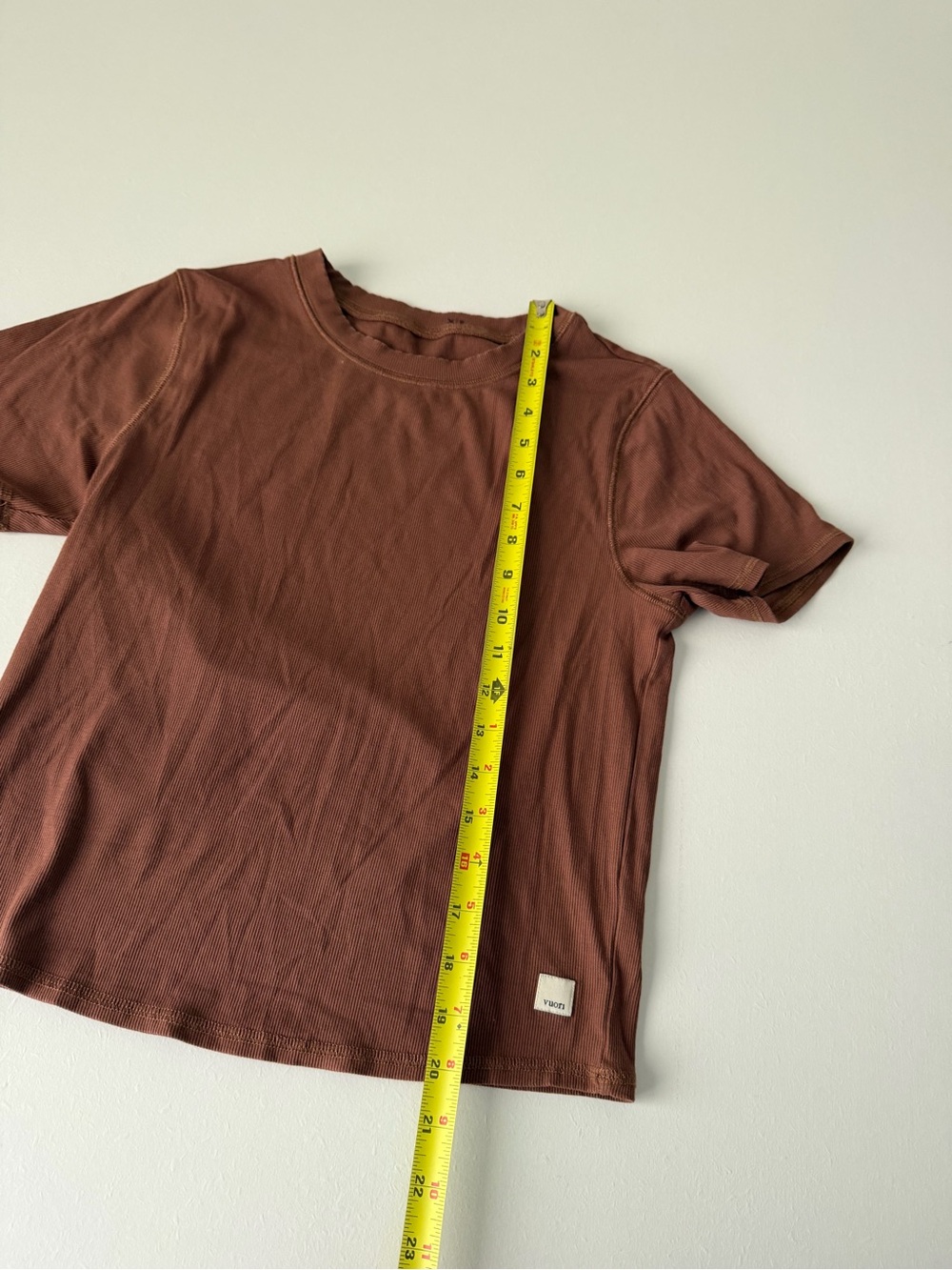 Brown Vuori Pose Fitted Tee - Picture 3 of 5